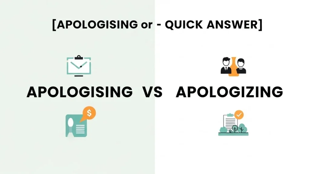 Apologising or Apologizing – Quick Answer