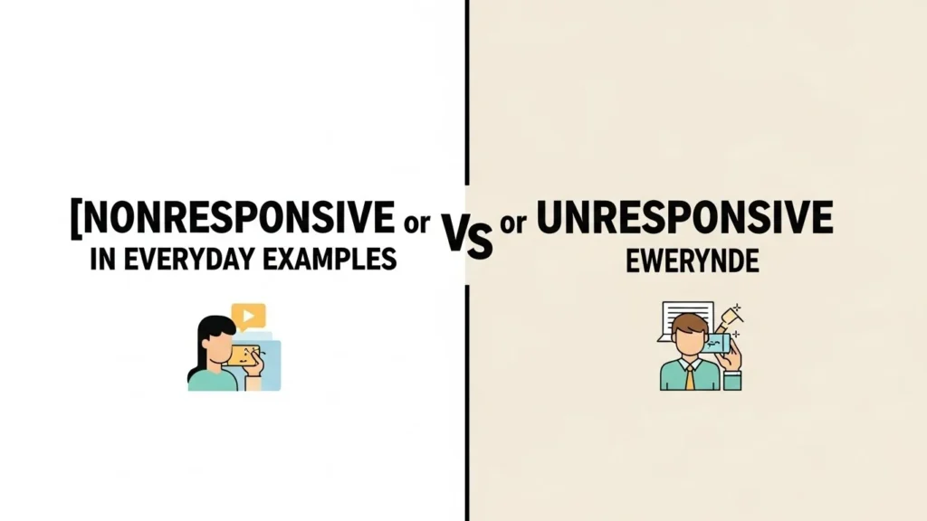 Nonresponsive or Unresponsive in Everyday Examples