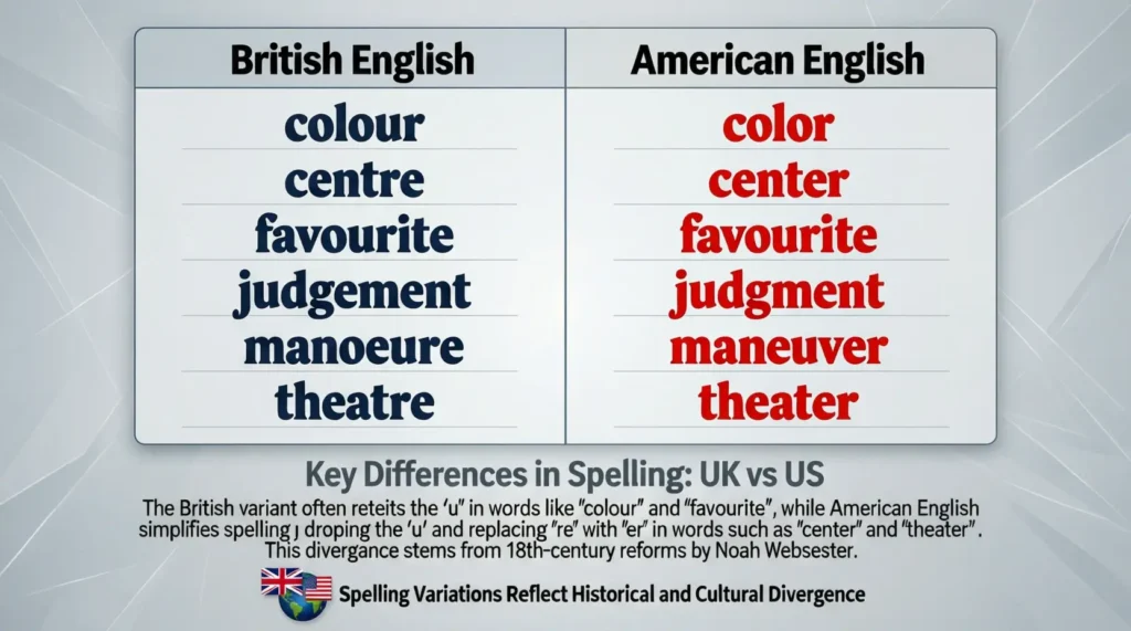 British English vs American English Spelling