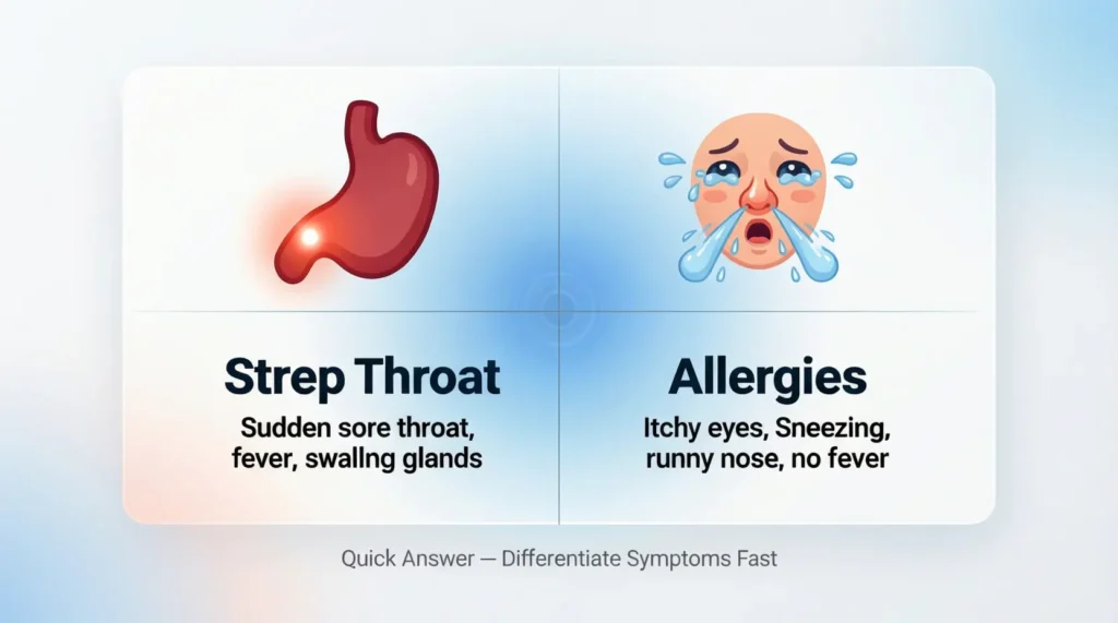 Strep or Allergies – Quick Answer