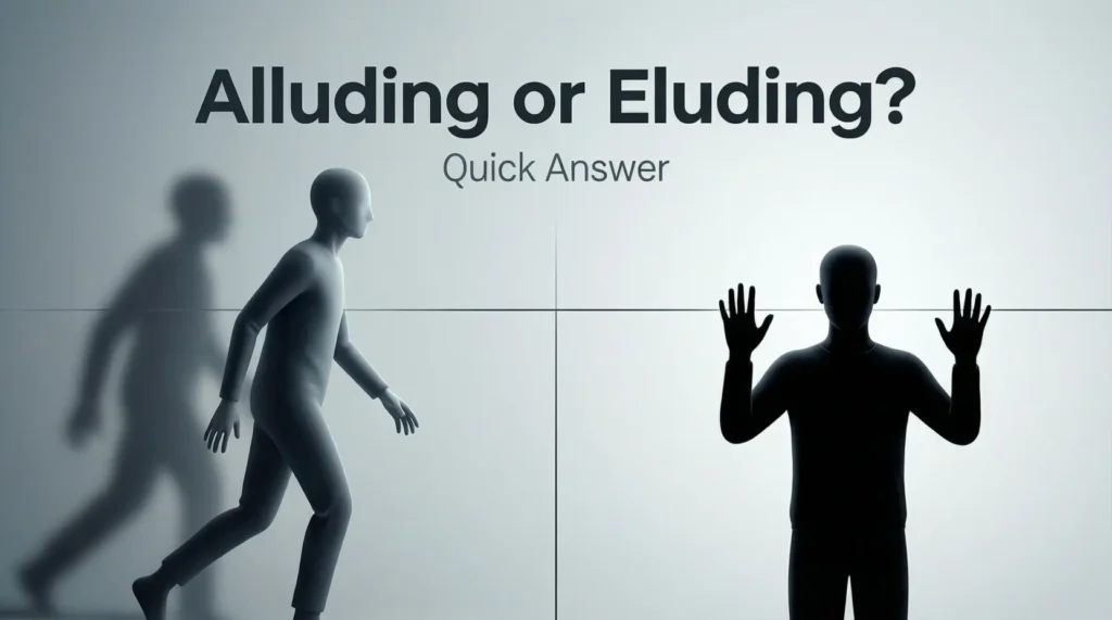 Alluding or Eluding – Quick Answer