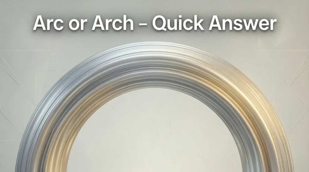 Arc or Arch – Quick Answer