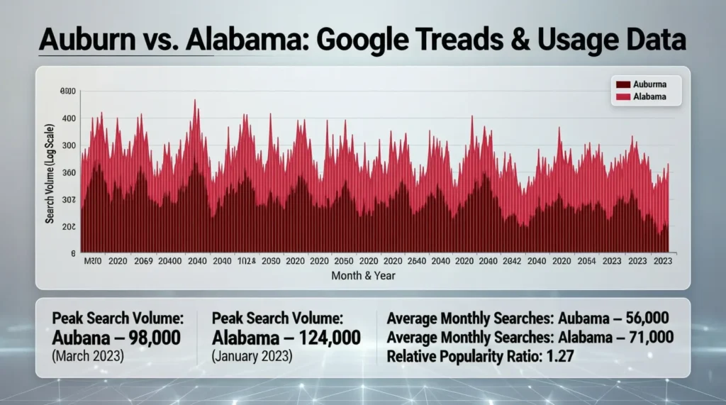 Auburn or Alabama / Google Trends & Usage Data