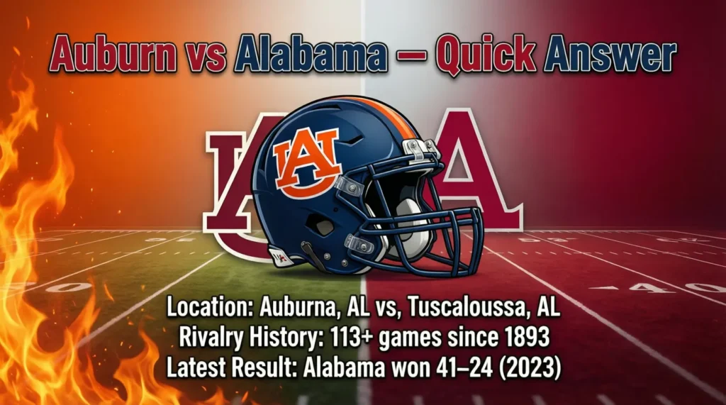 Auburn or Alabama – Quick Answer