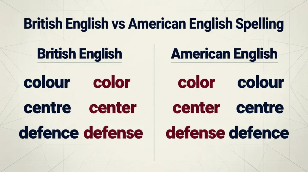 British English vs American English Spelling
