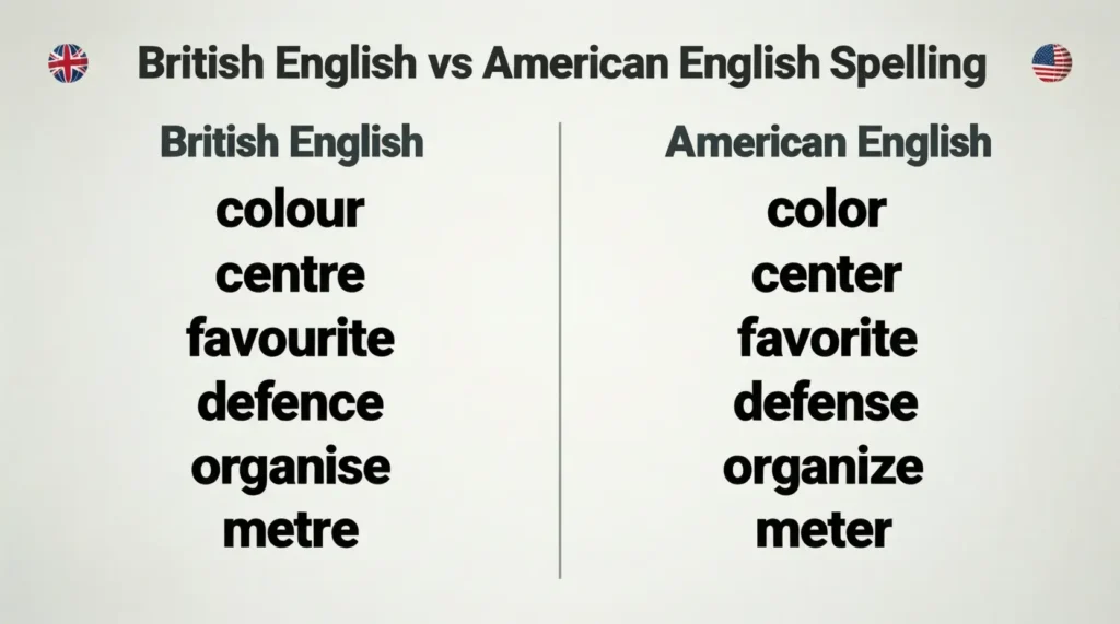 British English vs American English Spelling
