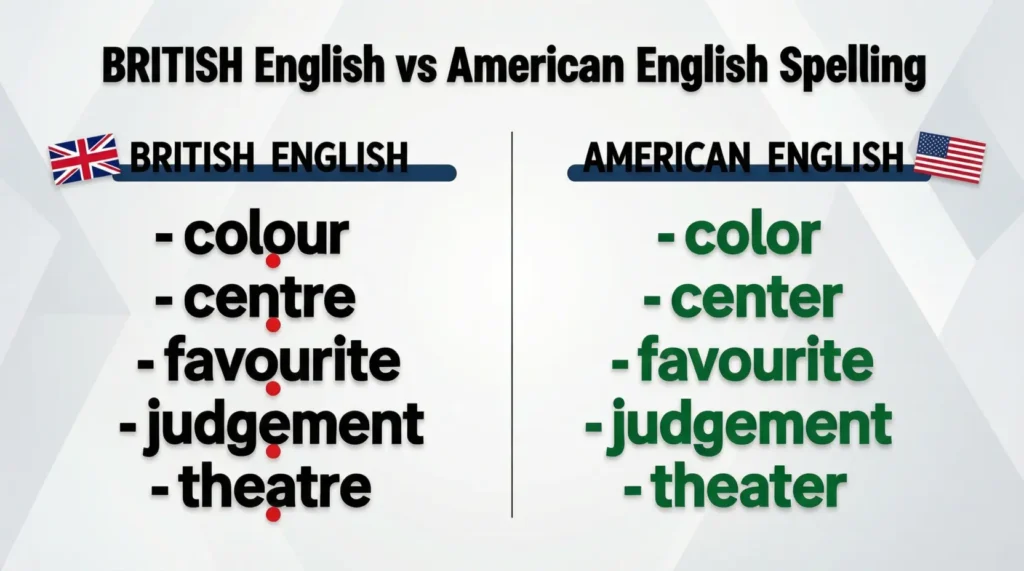 British English vs American English Spelling