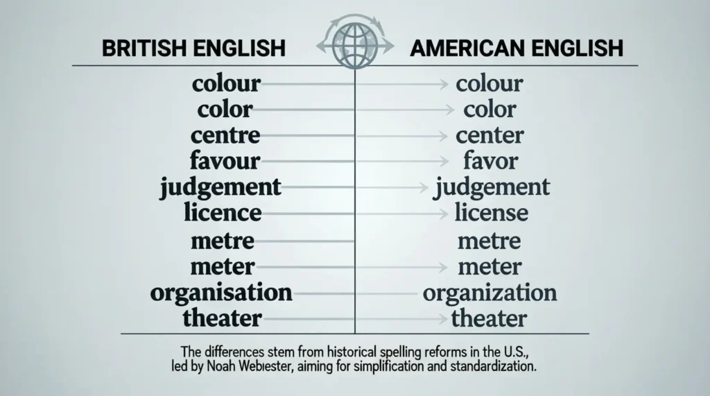 British English vs American English Spelling