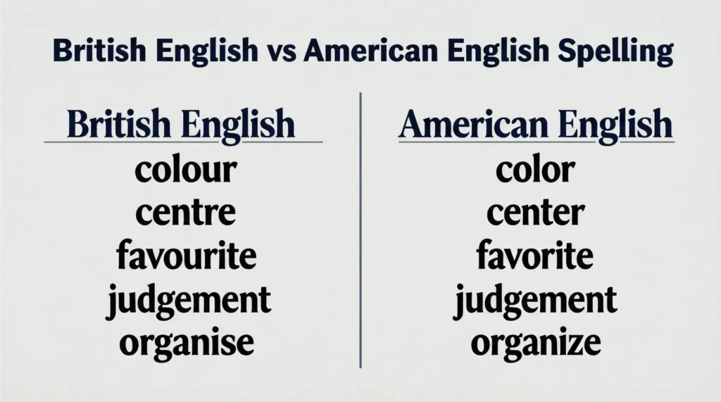 British English vs American English Spelling