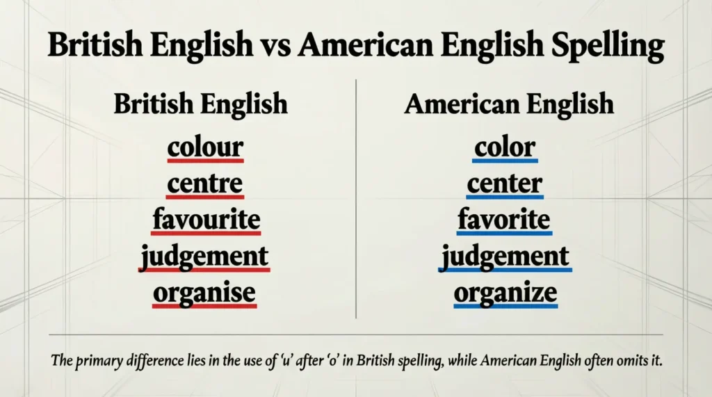 British English vs American English Spelling