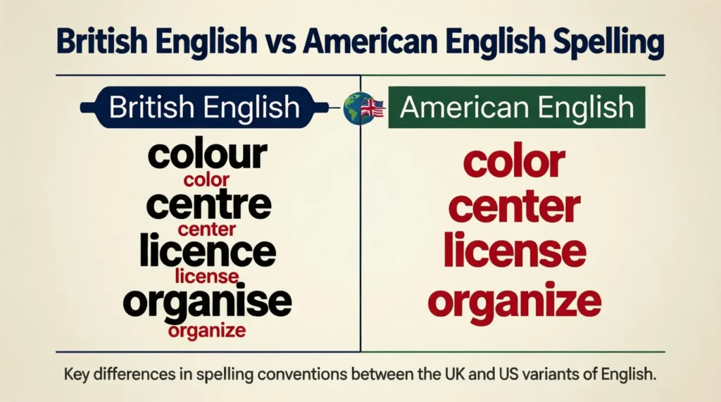 British English vs American English Spelling