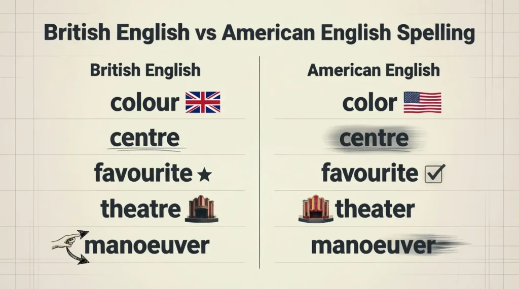 British English vs American English Spelling