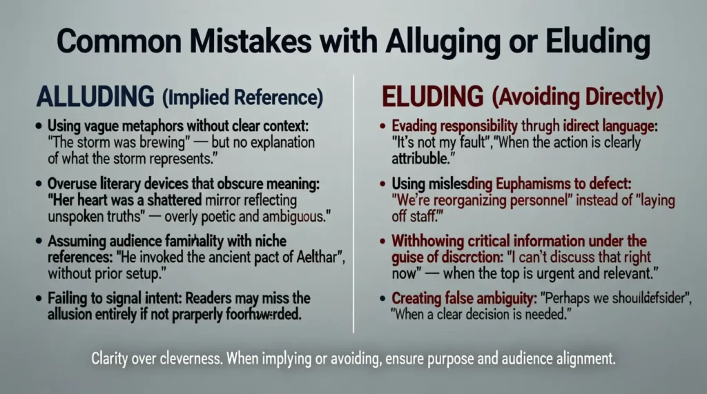 Common Mistakes with Alluding or Eluding