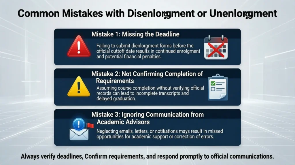 Common Mistakes with Disenrollment or Unenrollment