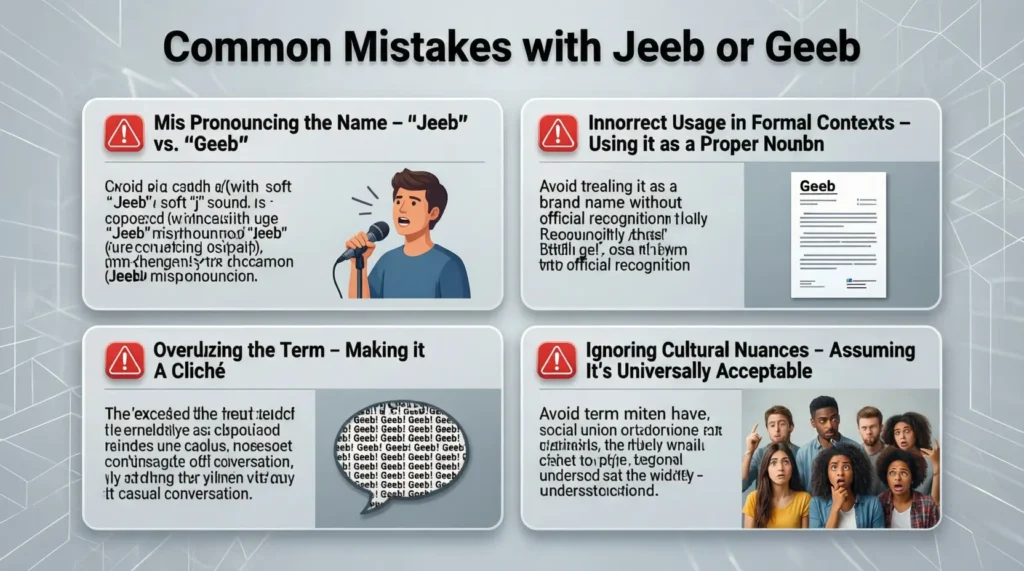 Common Mistakes with Jeeb or Geeb