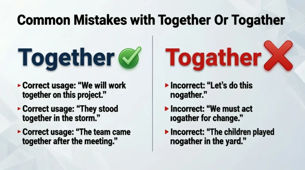 Common Mistakes with Together or Togather