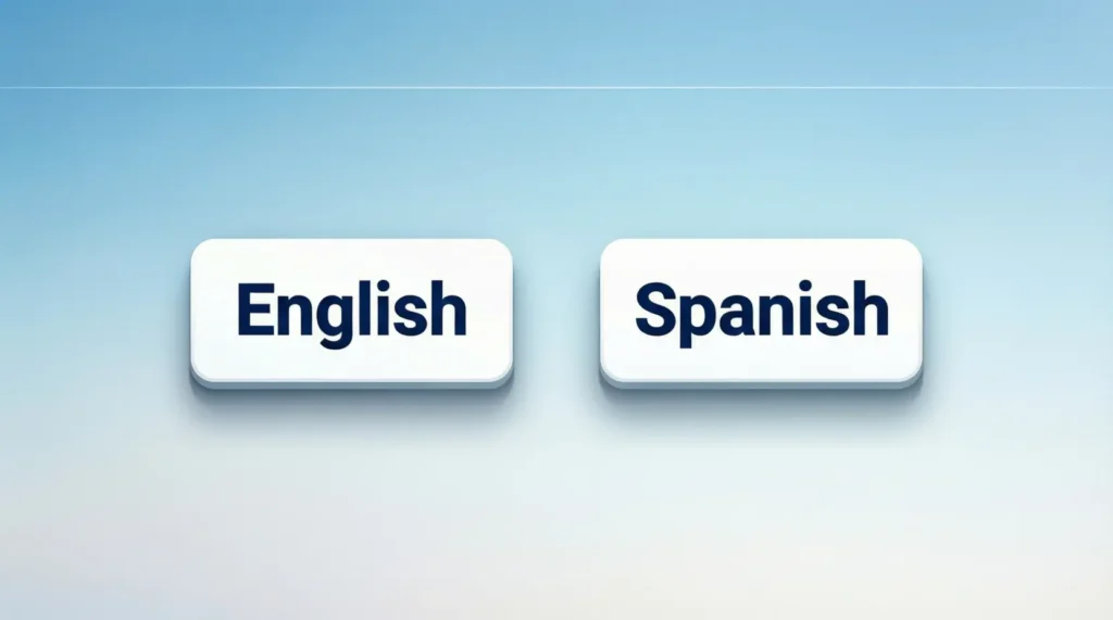 English or Spanish – Quick Answer