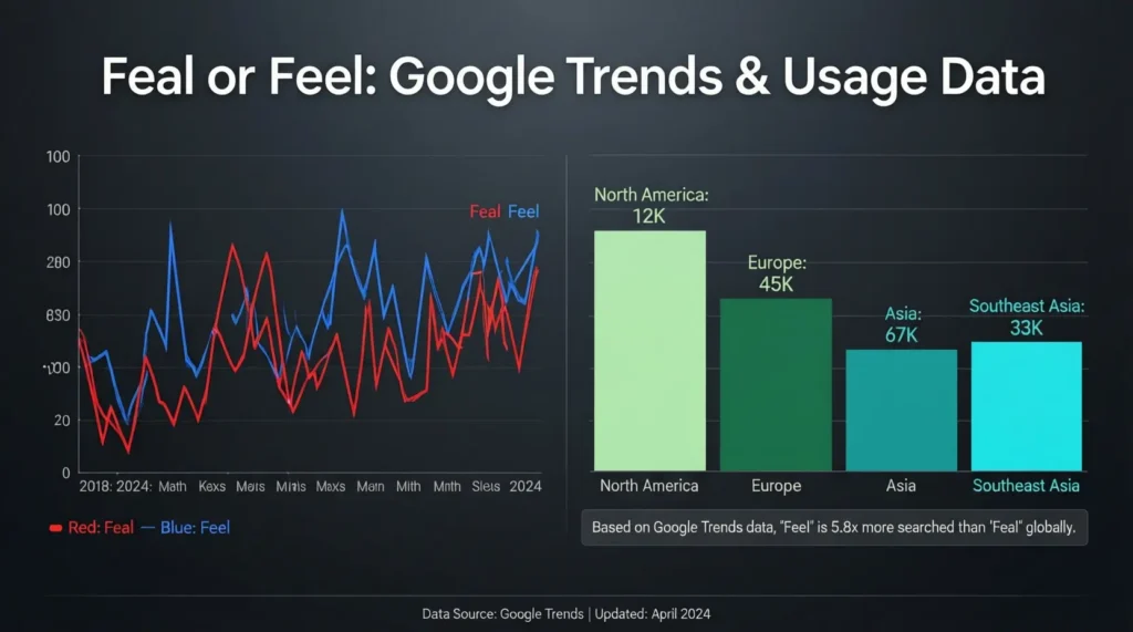 Feal or Feel / Google Trends & Usage Data