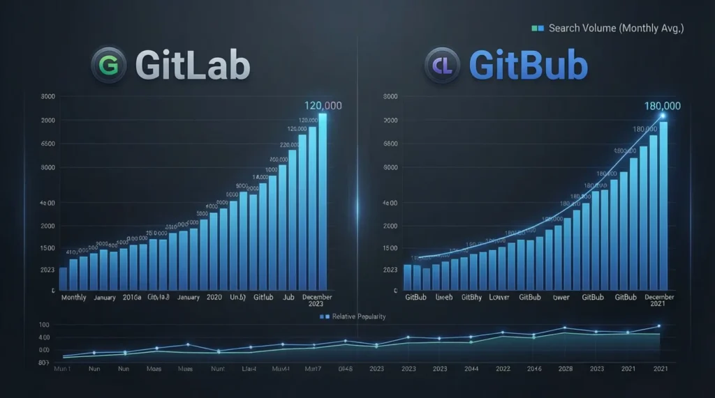 GitLab or GitHub / Google Trends & Usage Data