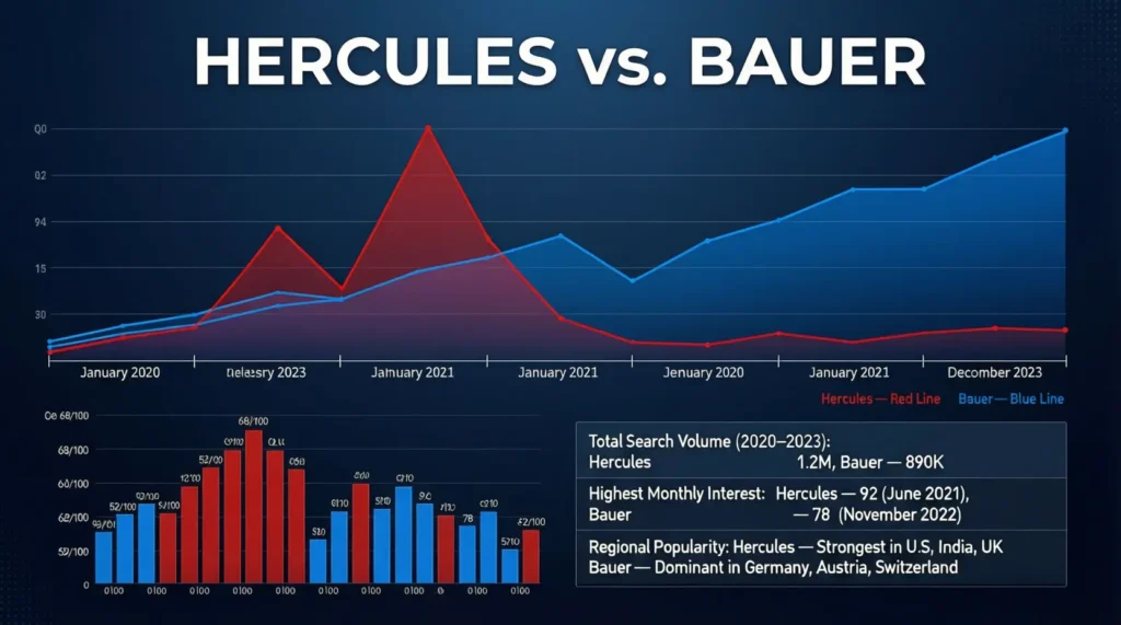 Hercules or Bauer / Google Trends & Usage Data