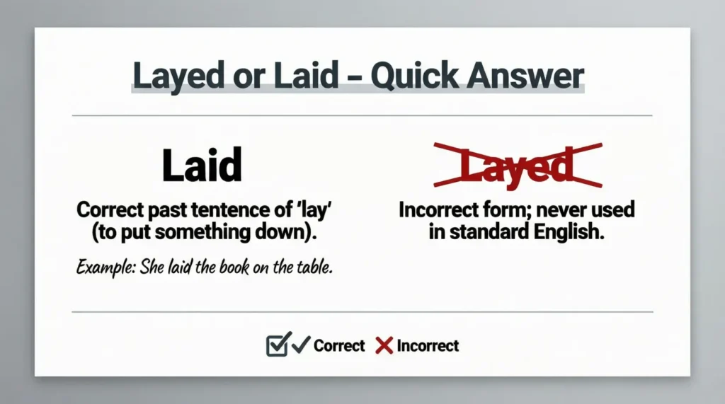 Layed or Laid – Quick Answer