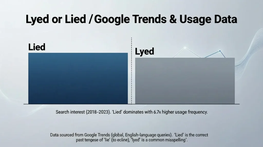 Lyed or Lied / Google Trends & Usage Data