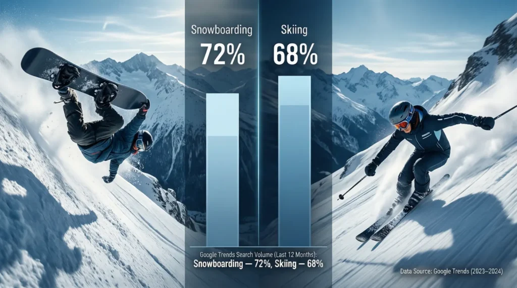 Snowboard or Ski /Google Trends & Usage Data