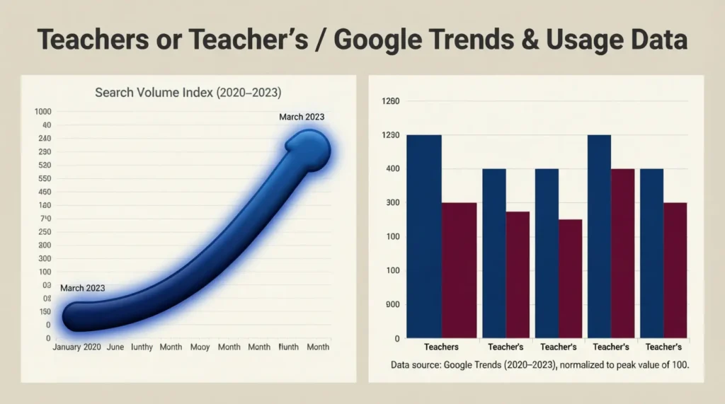 Teachers or Teacher’s /Google Trends & Usage Data