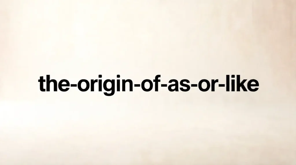 The Origin of As or Like
