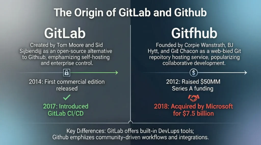 The Origin of GitLab and GitHub