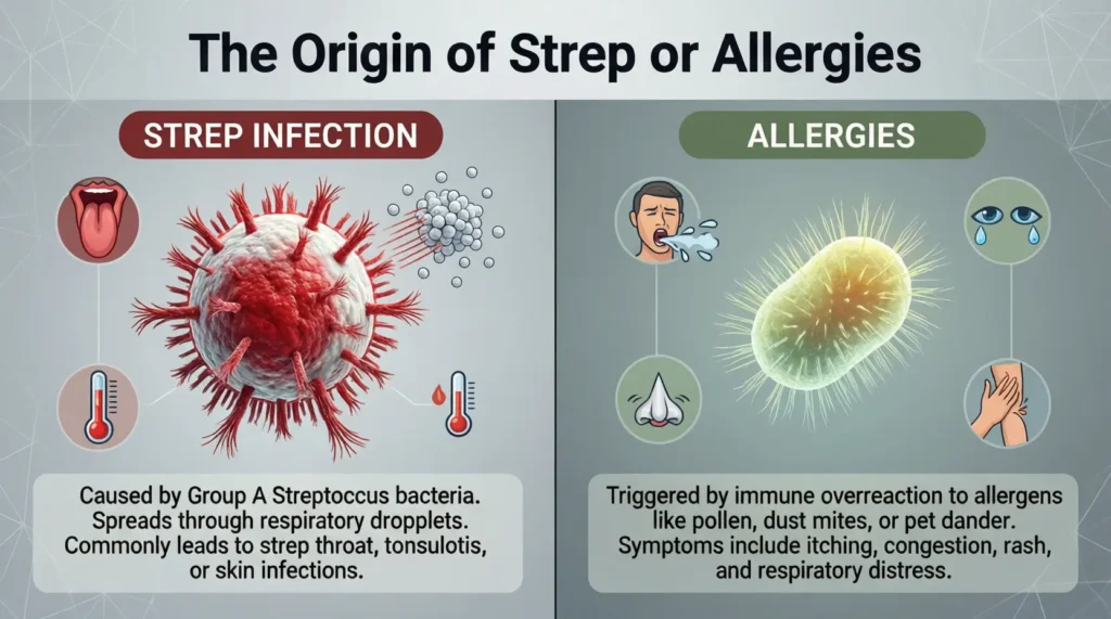 The Origin of Strep or Allergies