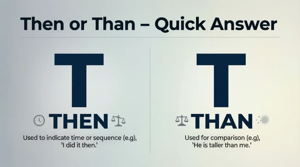 Then or Than – Quick Answer
