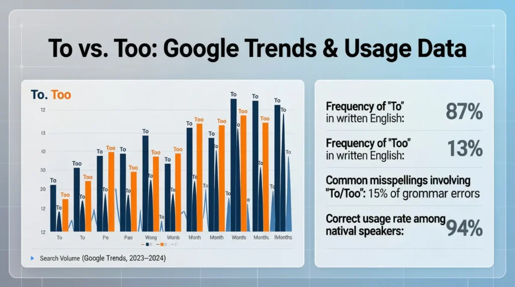 To or Too / Google Trends & Usage Data