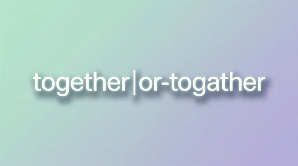 Together or Togather – Quick Answer
