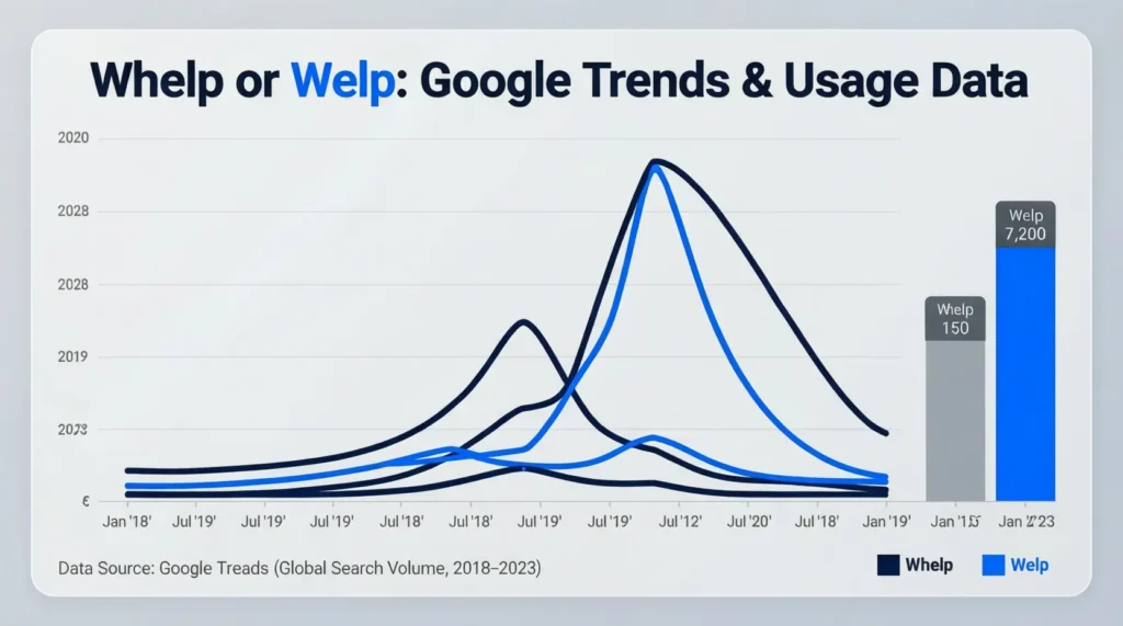 Whelp or Welp / Google Trends & Usage Data
