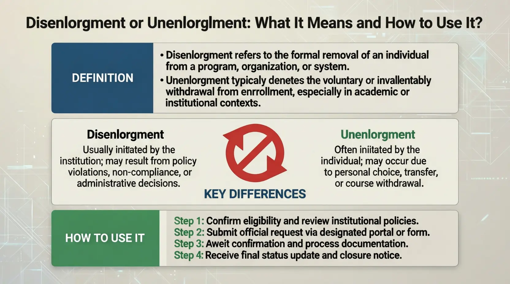 Disenrollment or Unenrollment