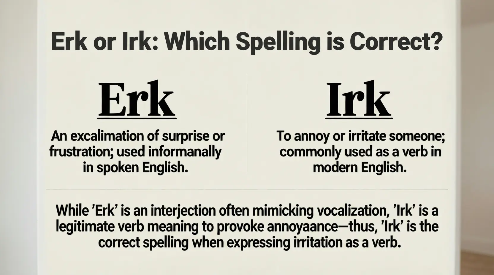 Erk or Irk