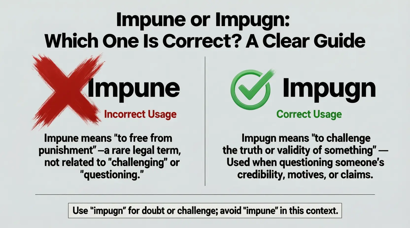 Impune or Impugn