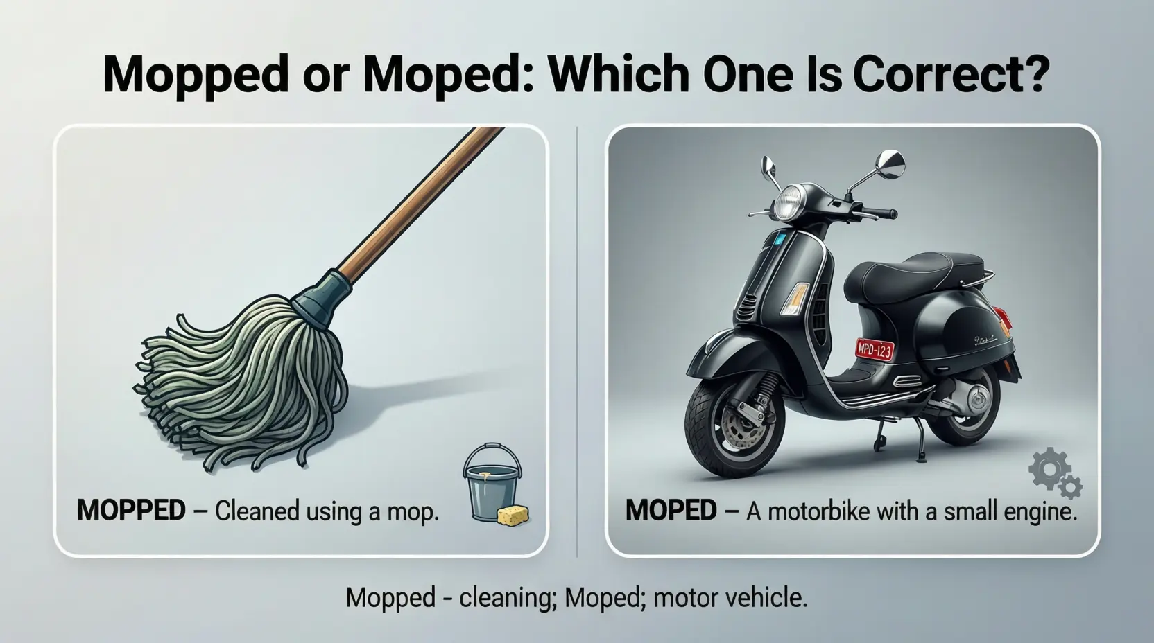 Mopped or Moped