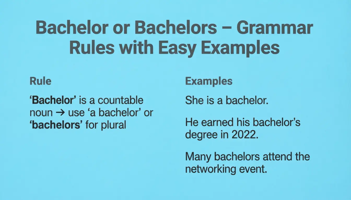 Bachelor Or Bachelors