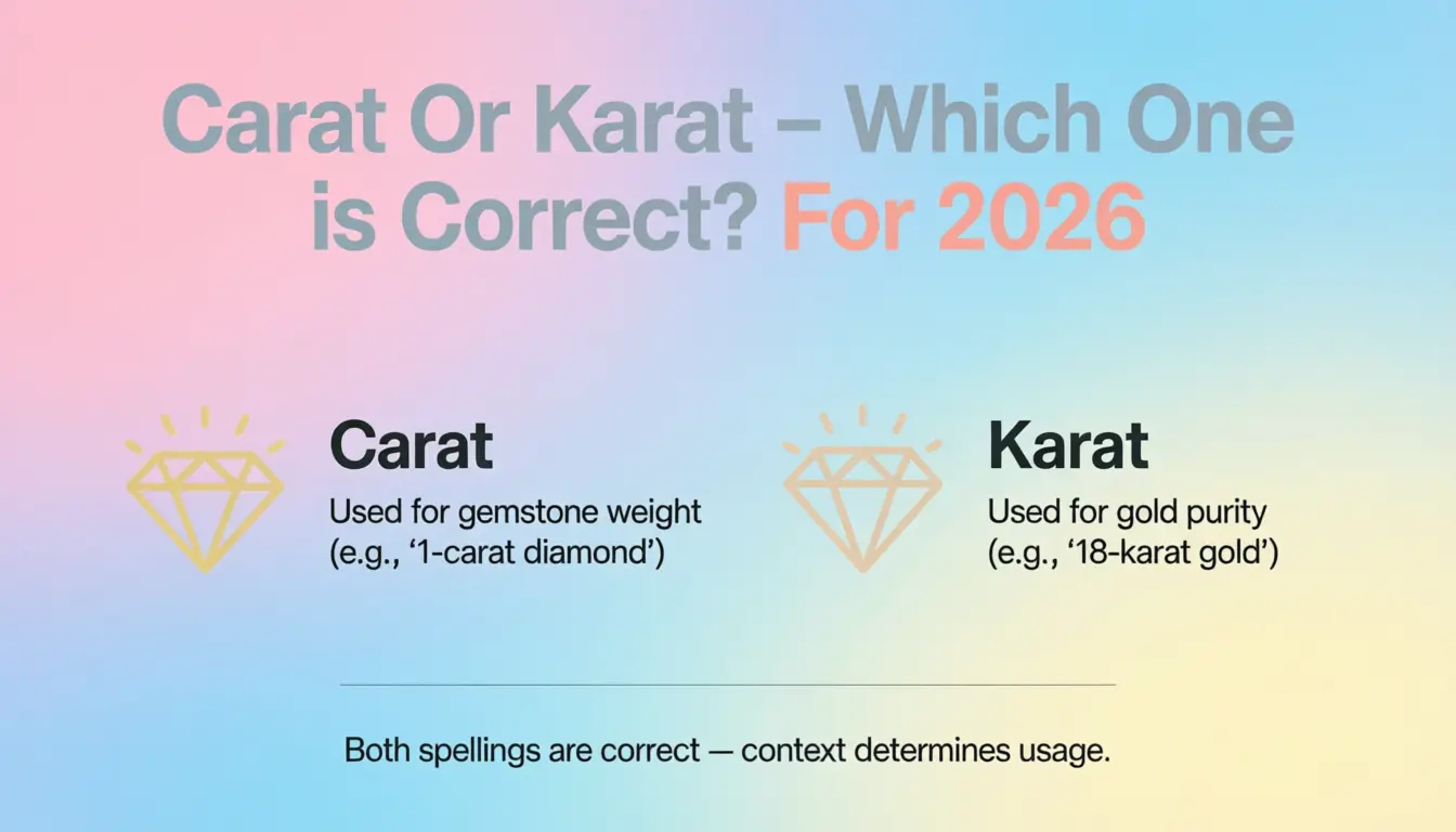 Carat Or Karat