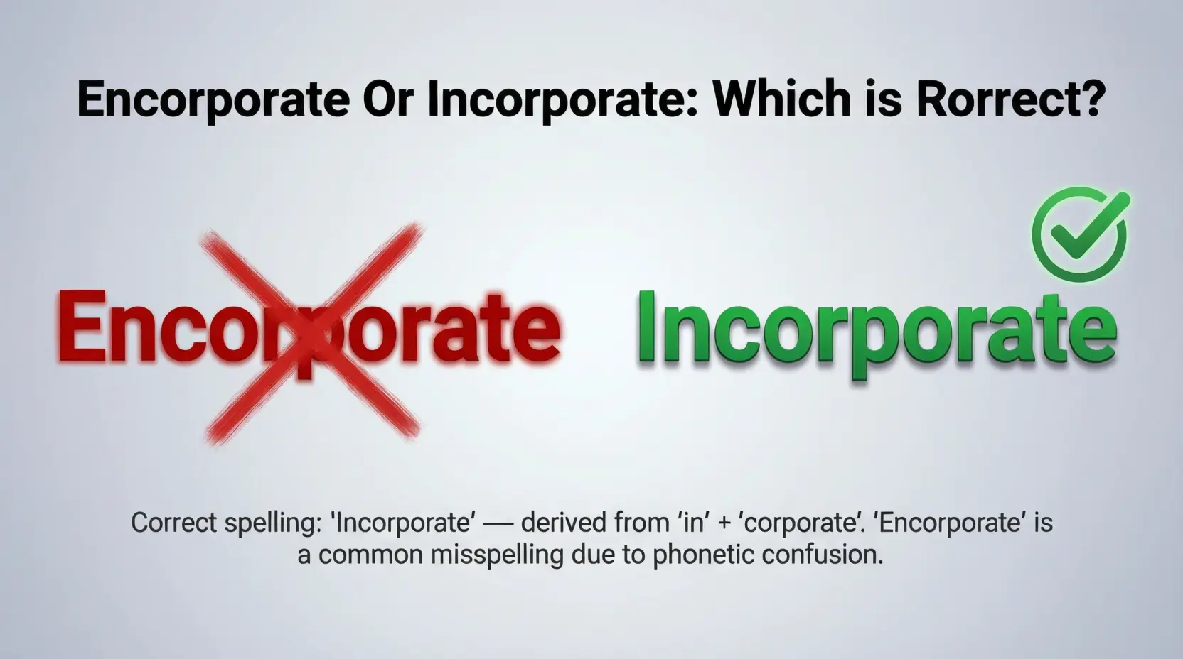 Encorporate or Incorporate