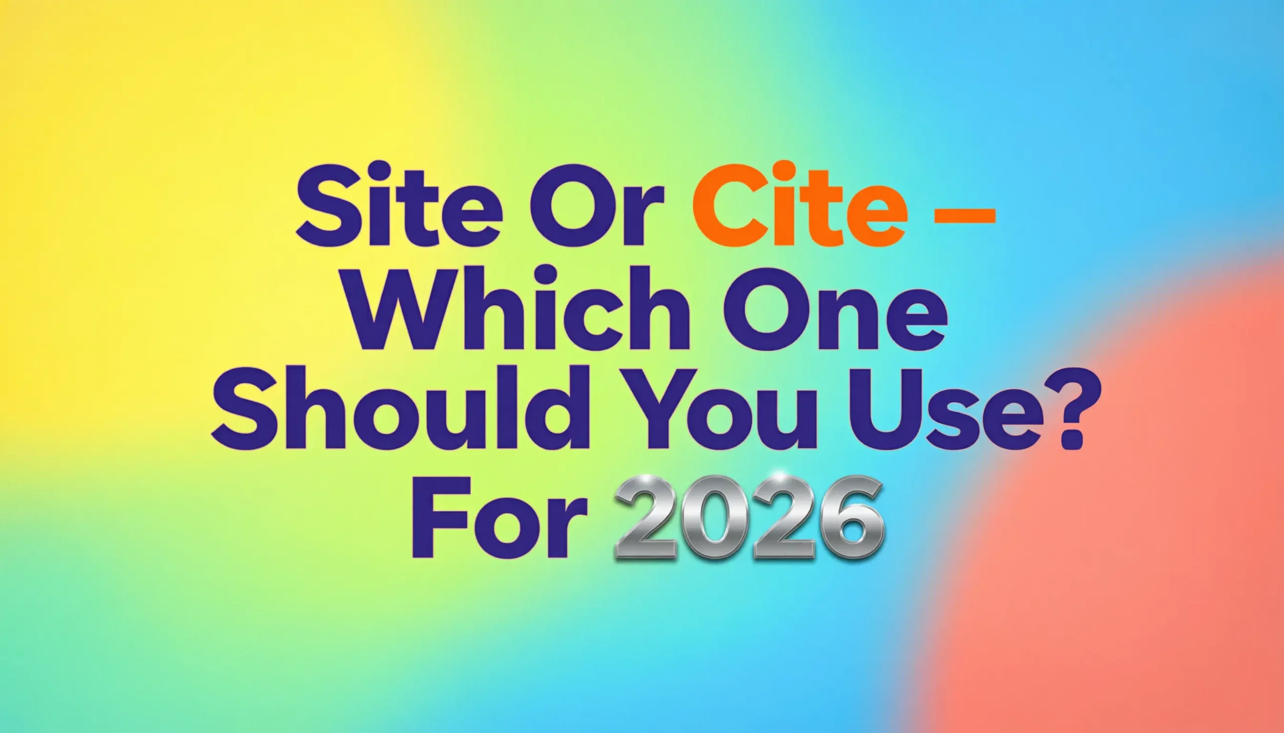 Site Or Cite